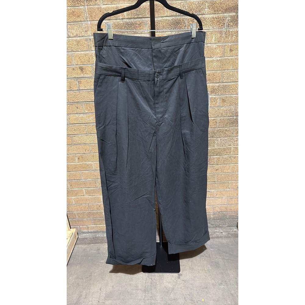 KBB by Kahlana Women's Baggy Leg 'The Waist Curtain Trouser' - Black L